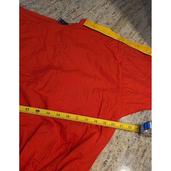 Vintage Lizwear Women Sz M Red Yellow Nylon Sweatshirt Wonder Women Marvel Vibes - Picture 3 of 15
